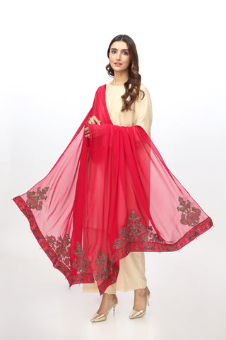 1 Piece Chiffon Embellished Dupatta  (AA5412)