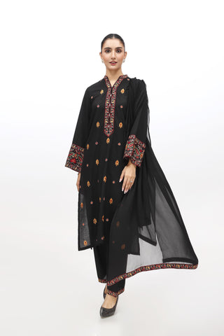 3 Piece Lawn Karandi Embroidered Suit  (BB9959)