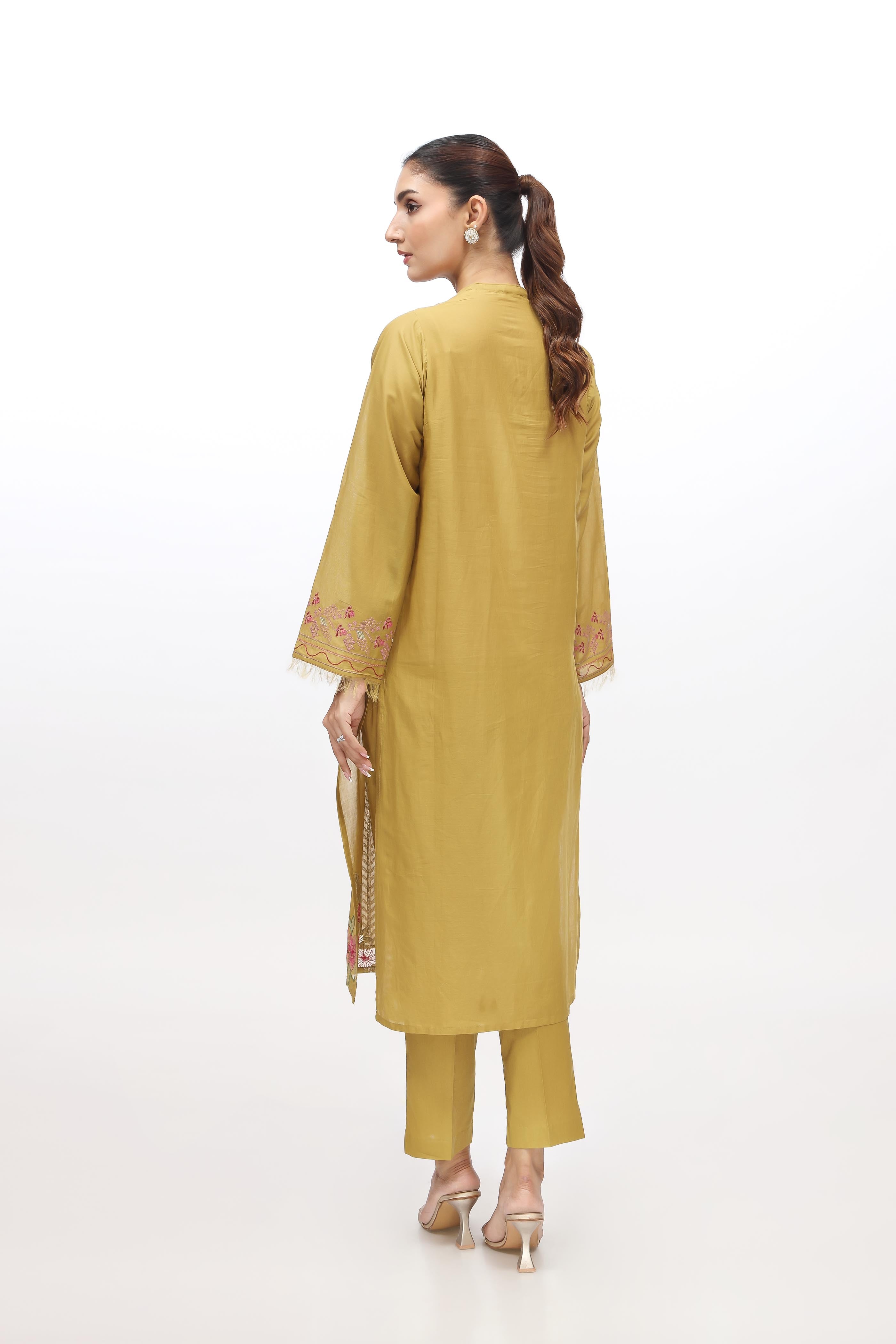 2 Piece Lawn Solid Suit (HB1187)