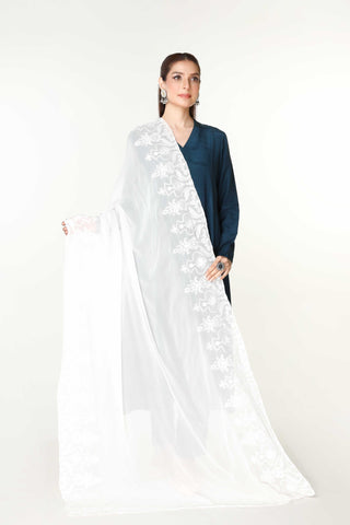 1 Piece Chiffon Embroidered Dupatta  (AA5406)