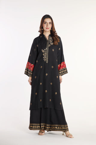 2 Piece Raw Silk Embroidered Suit (AA5420)