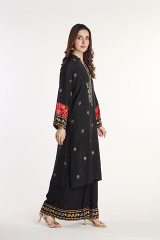 2 Piece Raw Silk Embroidered Suit (AA5420)