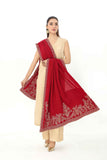 1 Piece Pak Raw Silk Embroidered Shawl (AA5436)