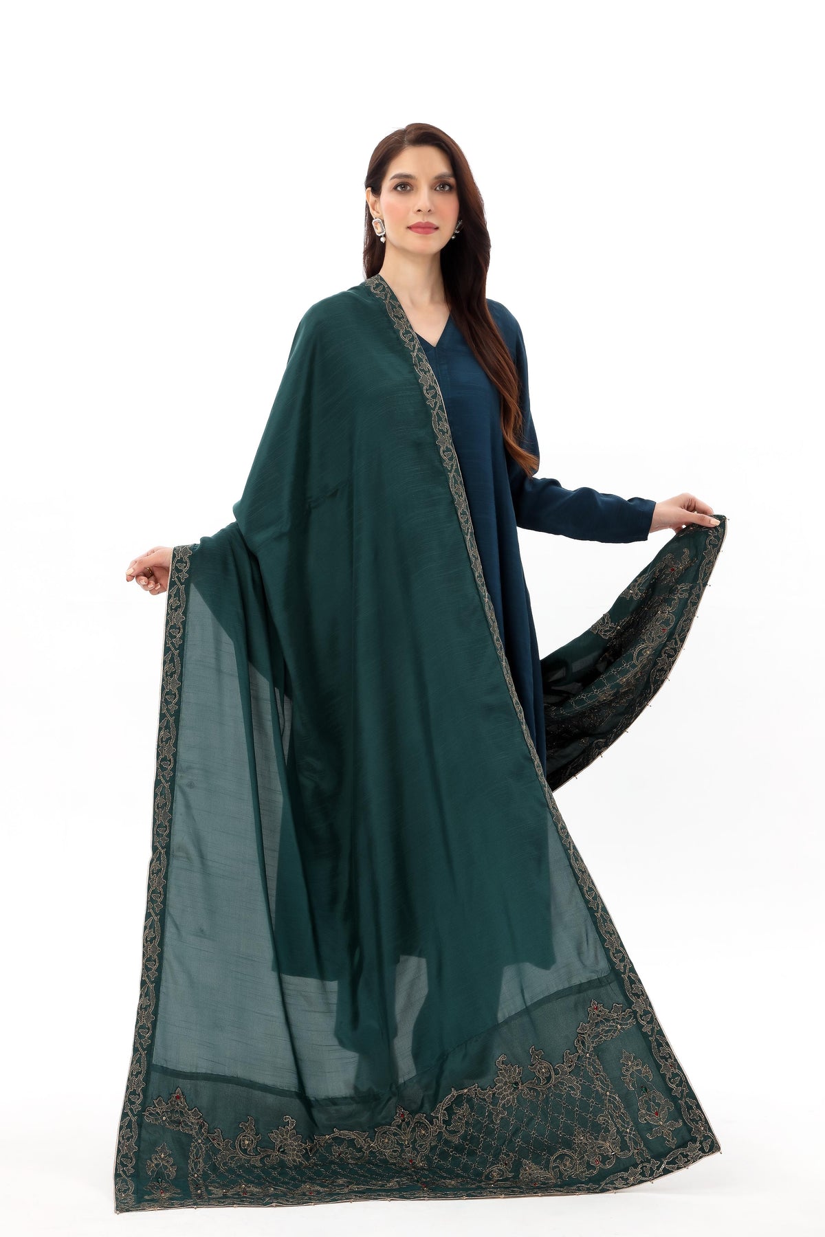 Also remove this articles from the web, after resolve the issue will inform to you for relive. - 1 Piece Raw Silk Embroidered Shawl (AA5442)