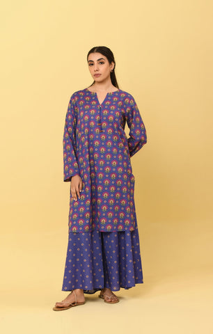 2 Piece Unstitched Printed Lawn Suit (DU0437)