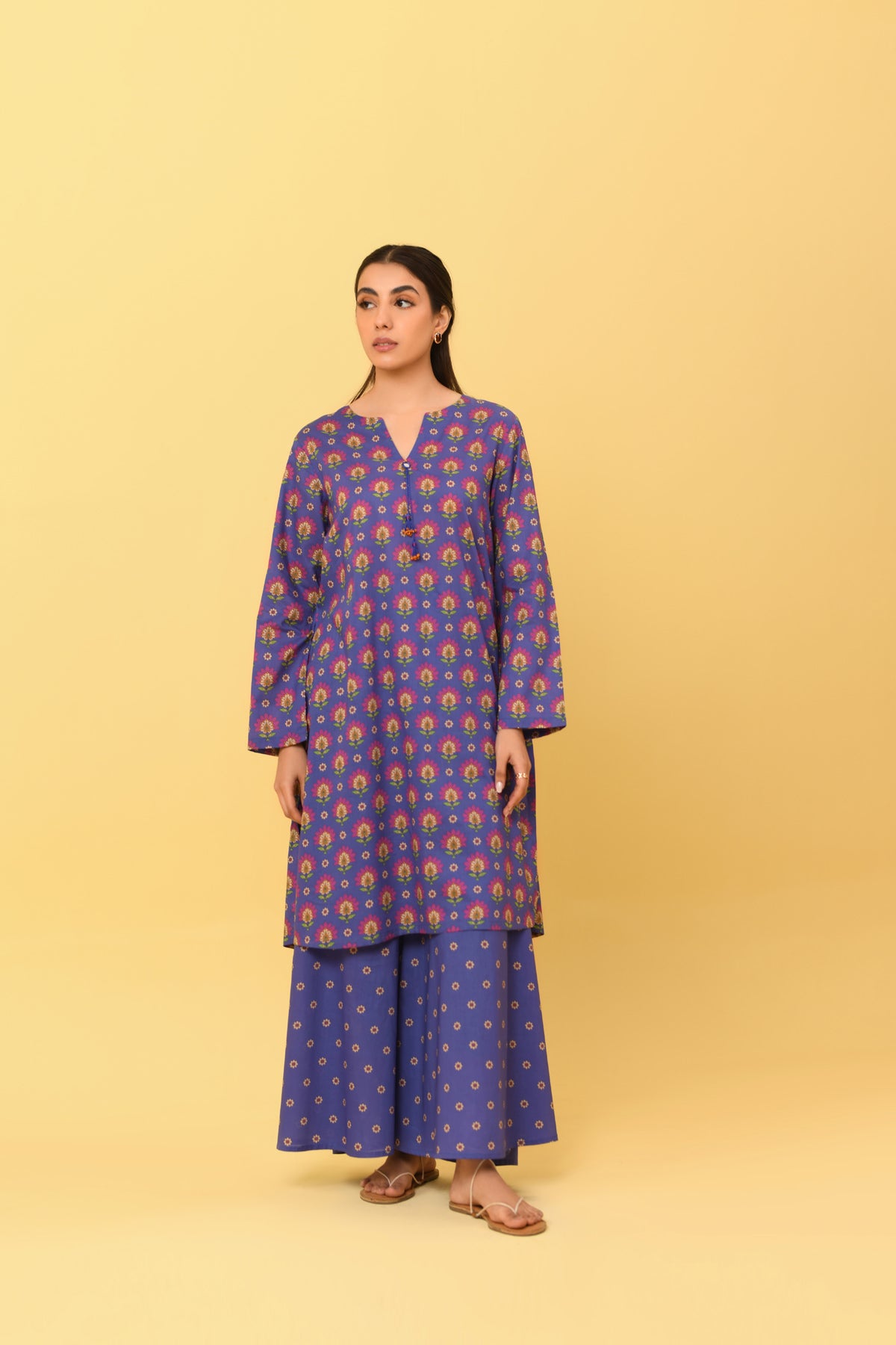 2 Piece Unstitched Printed Lawn Suit (DU0437)