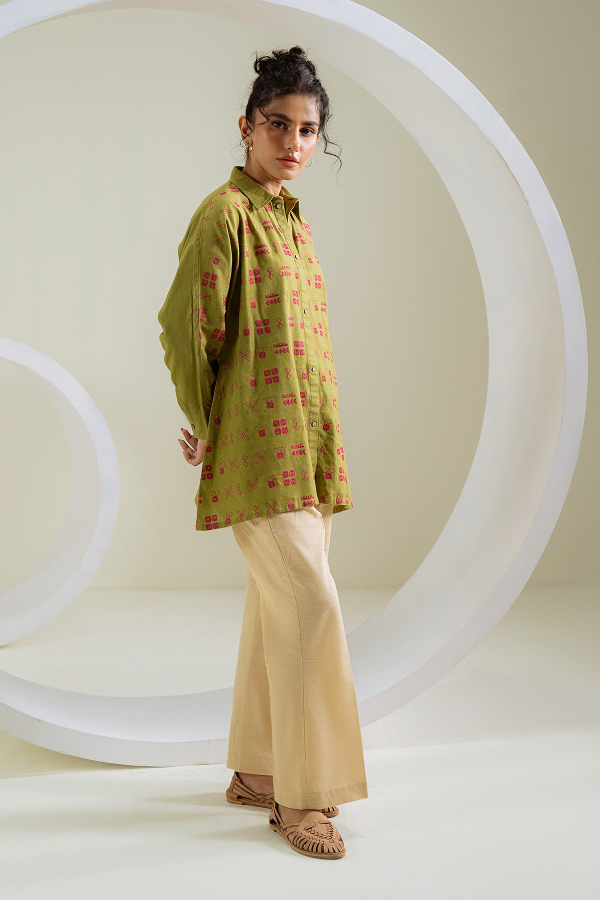 1 Piece Slub Khaddar Printed Shirt (BZ0115)