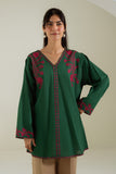 1 Piece Slub Khaddar Embroidered Shirt (BZ0118)