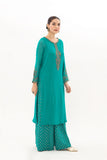 2 Piece Green Embroidered Suit (AP0047)