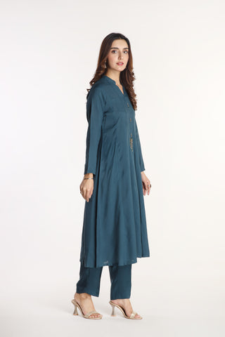 2 Piece  Raw Silk Solid Suit (AS0442)