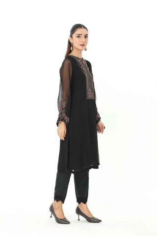 1 Piece  Chiffon Embroidered Shirt (AS0465)