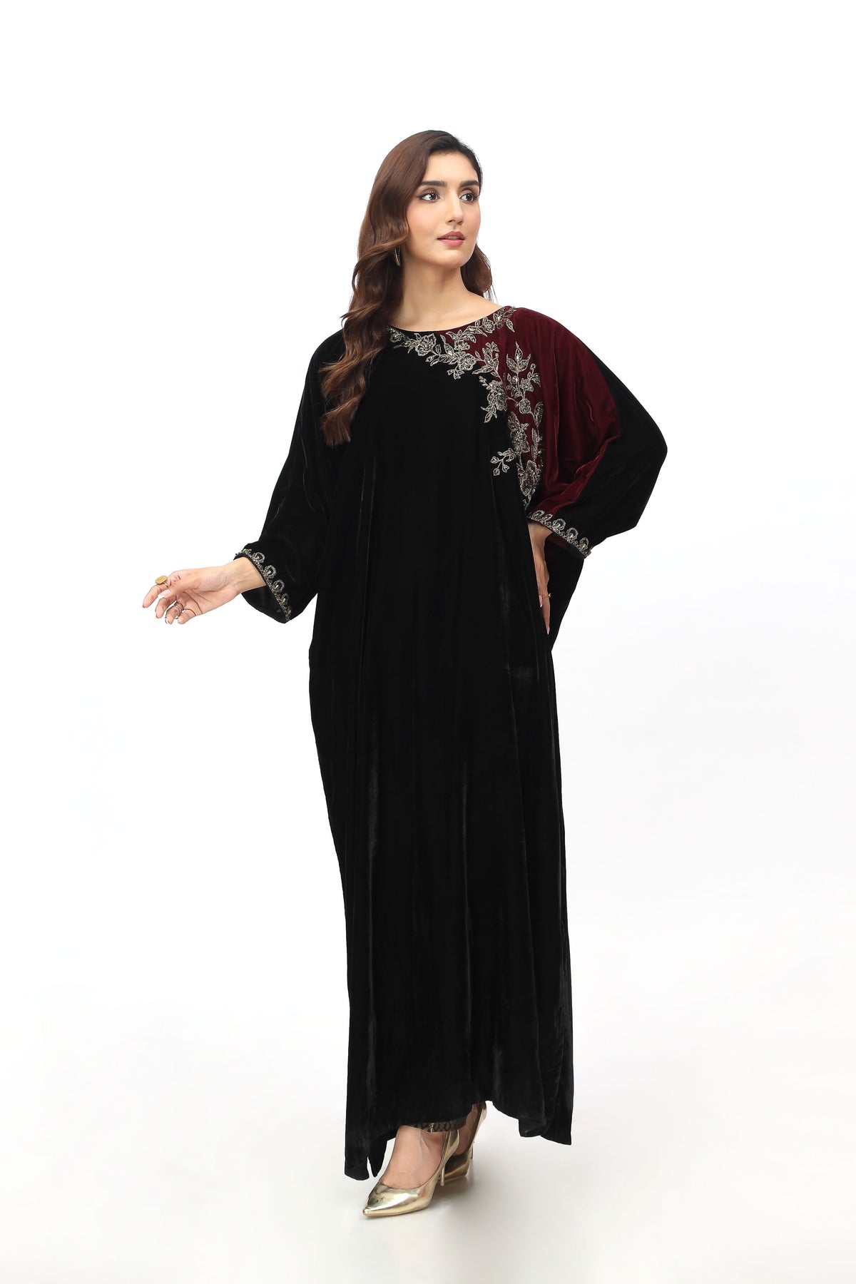 1 Piece Velvet Embroidered Top (AV0002)