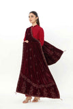 1 Piece Velvet Embroidered Shawl (AV0018)