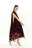 1 Piece Velvet Embroidered Shawl (AV0024)