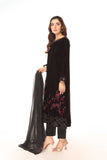 3 Piece Velvet Embroidered Suit (AV0026)