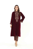 1 Piece Velvet Embroidered Shirt (AV0028)