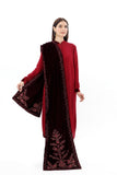 1 Piece Velvet Embroidered Stole (AV0030)