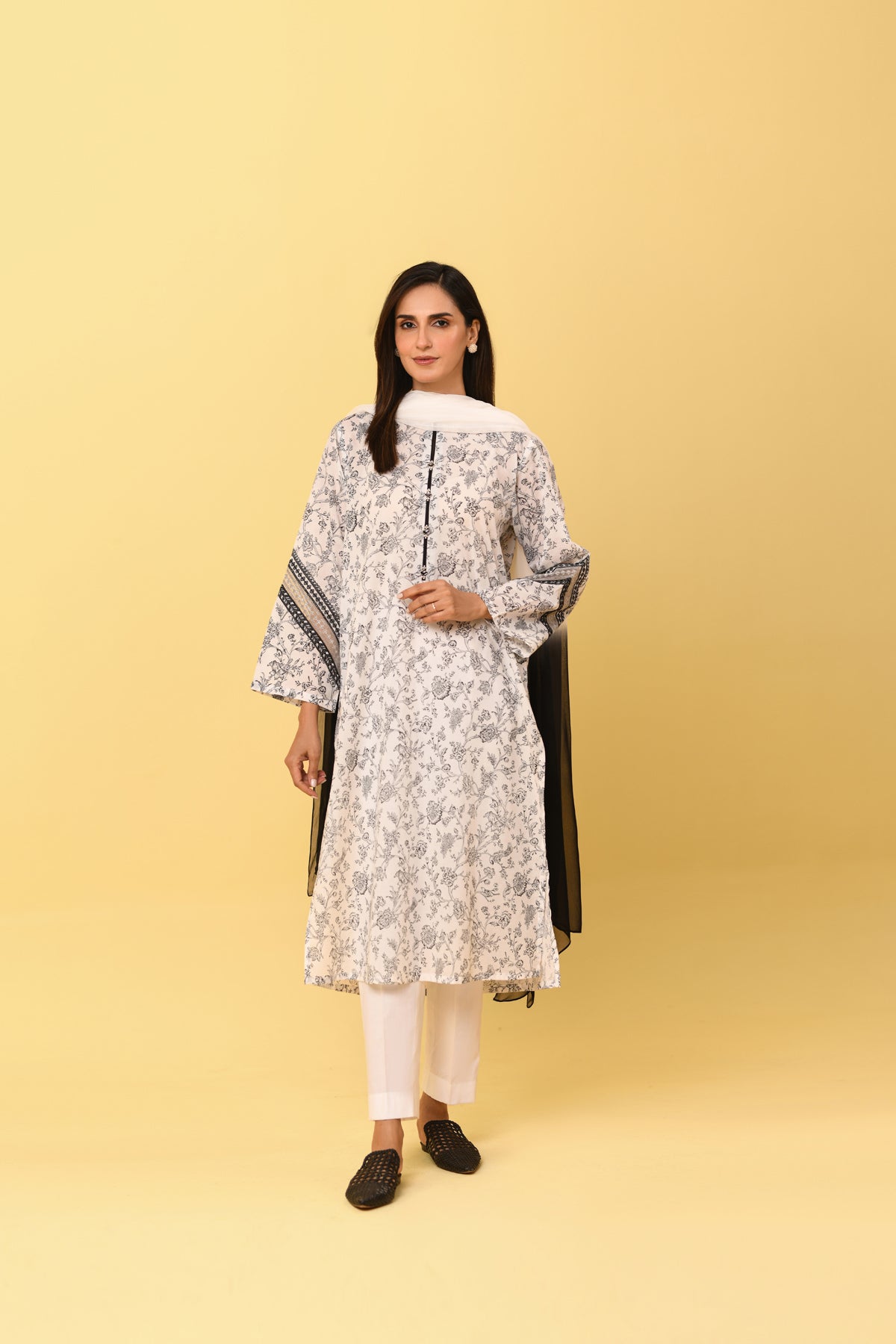 2 Piece Unstitched Printed Lawn Emb Suit (UC0009)