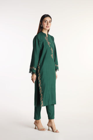 2 Piece Cotton Karandi Embroidered Suit (BA0041)