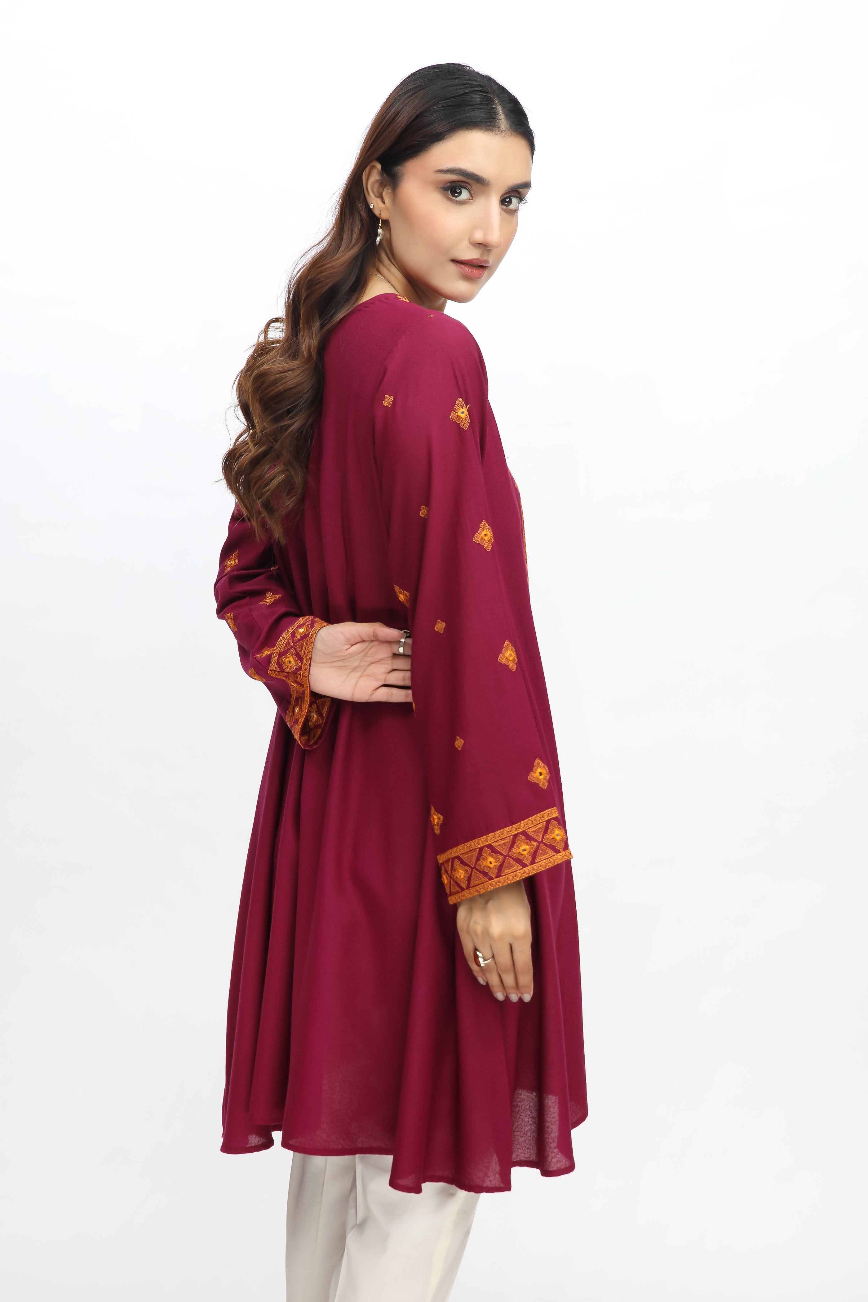 1 Piece Lawn Karandi Embroidered Shirt (BA0070)