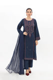 3 Piece Blue Embroidered Suit (BA0105)