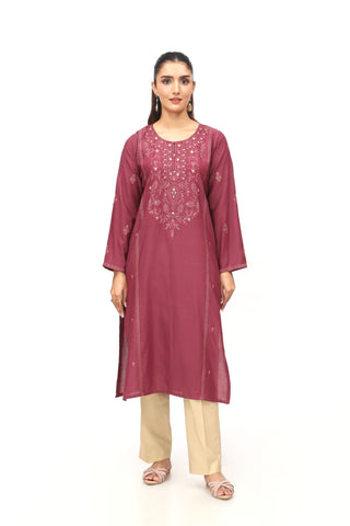 1 Piece Lawn Karandi Embroidered Shirt  (BB9925)