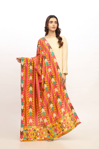 1 Piece Lawn Karandi Embroidered Shawl (BB9994)