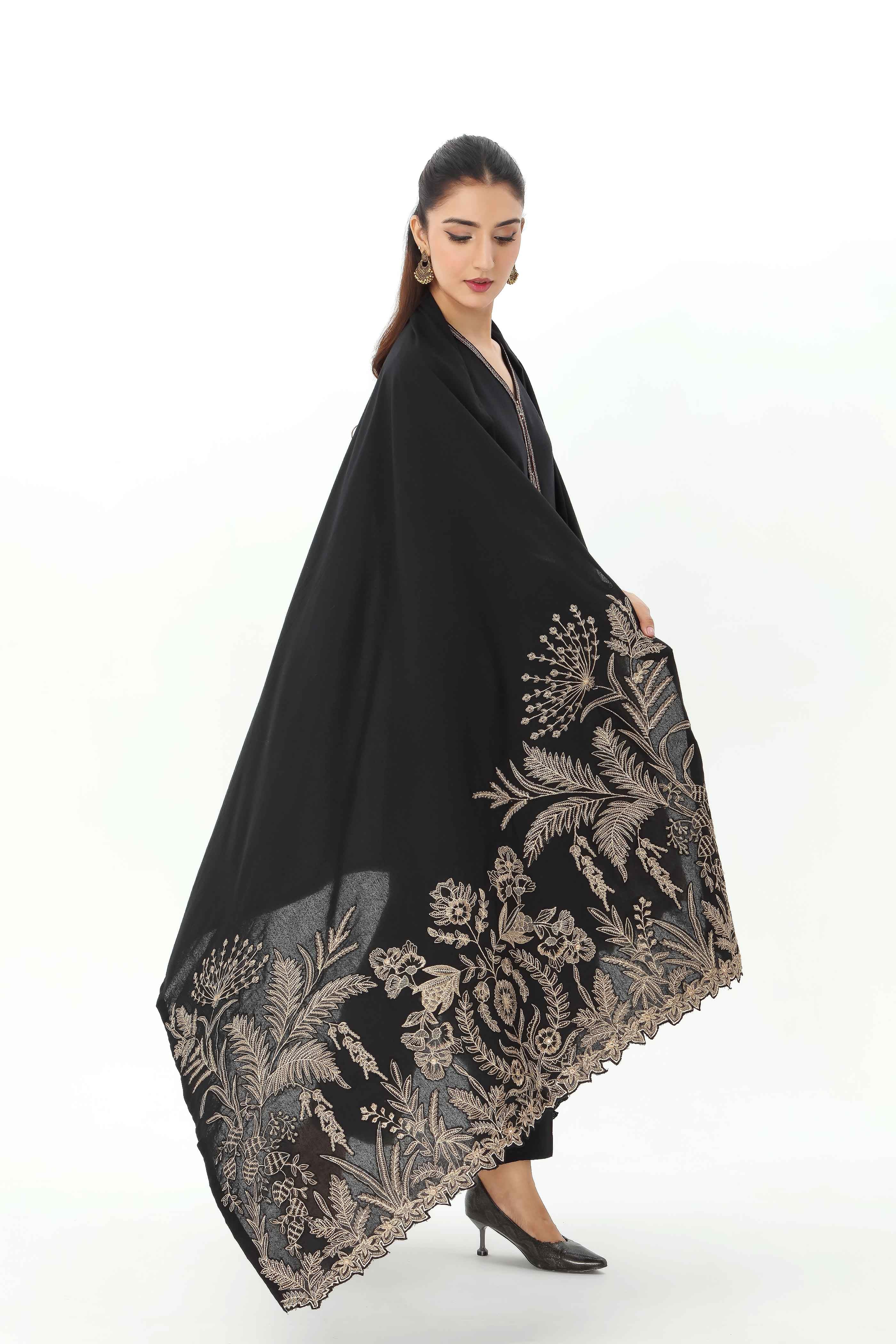 1 Piece Lawn Karandi Embroidered Shawl (BS0015)