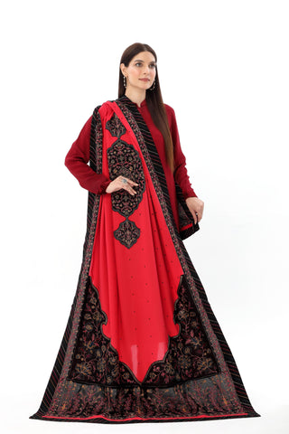 1 Piece Lawn Karandi Embroidered Shawl (BS0022)