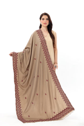 1 Piece Wool Embroidered Shawl (BW0001)