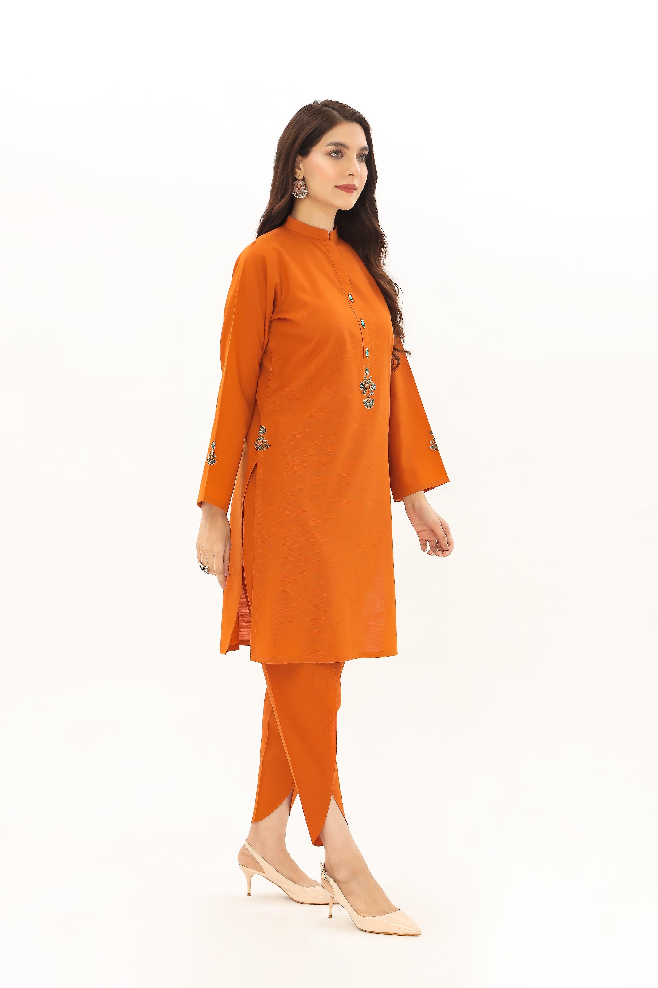 2 Piece Slub Khaddar Solid Suit (BZ0106)