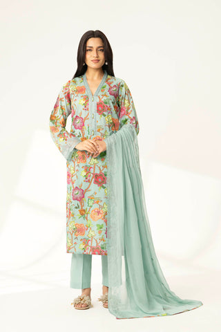 3 Piece Printed Lawn Embroidered Suit (CP0032)