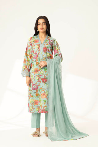 3 Piece Printed Lawn Embroidered Suit (CP0032)