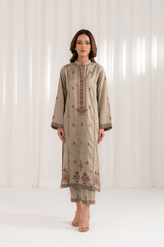 2 Piece Cotton Silk Embroidered Suit (CS0079)