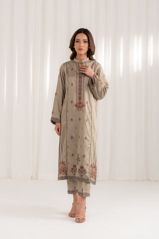 2 Piece Cotton Silk Embroidered Suit (CS0079)