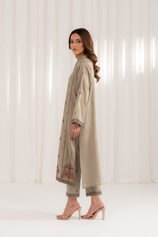 2 Piece Cotton Silk Embroidered Suit (CS0079)