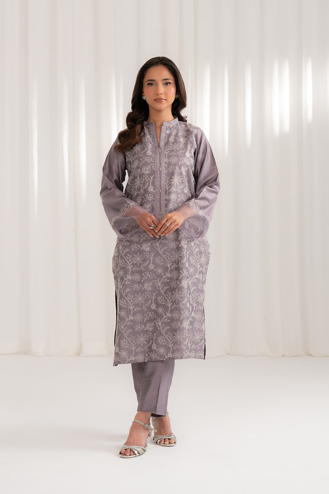 2 Piece Cotton Silk Embroidered (CS0086)