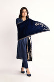 1 Piece Blue Embroidered Stole (AV0037)