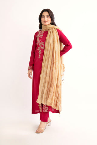 1 Piece Golden Solid Dupatta (AA5446)