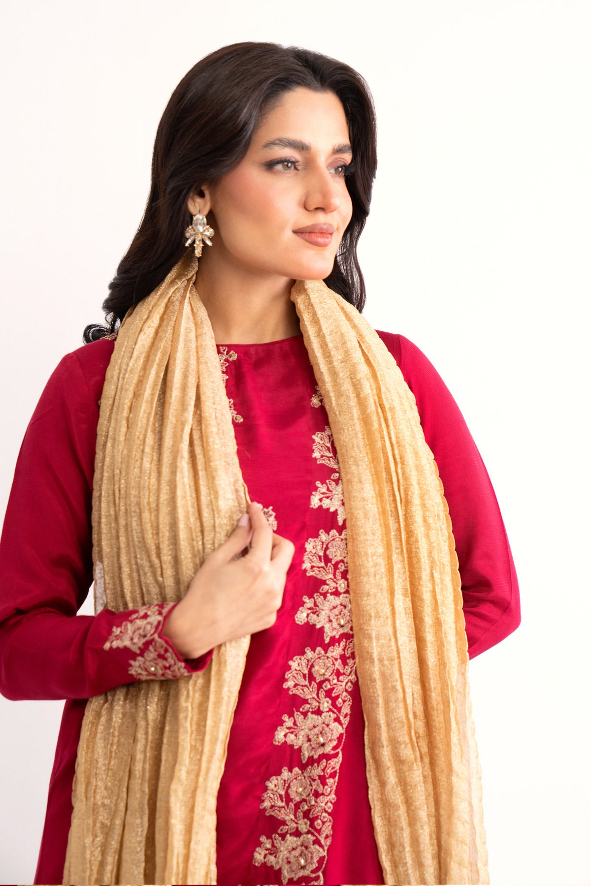 1 Piece Golden Solid Dupatta (AA5446)