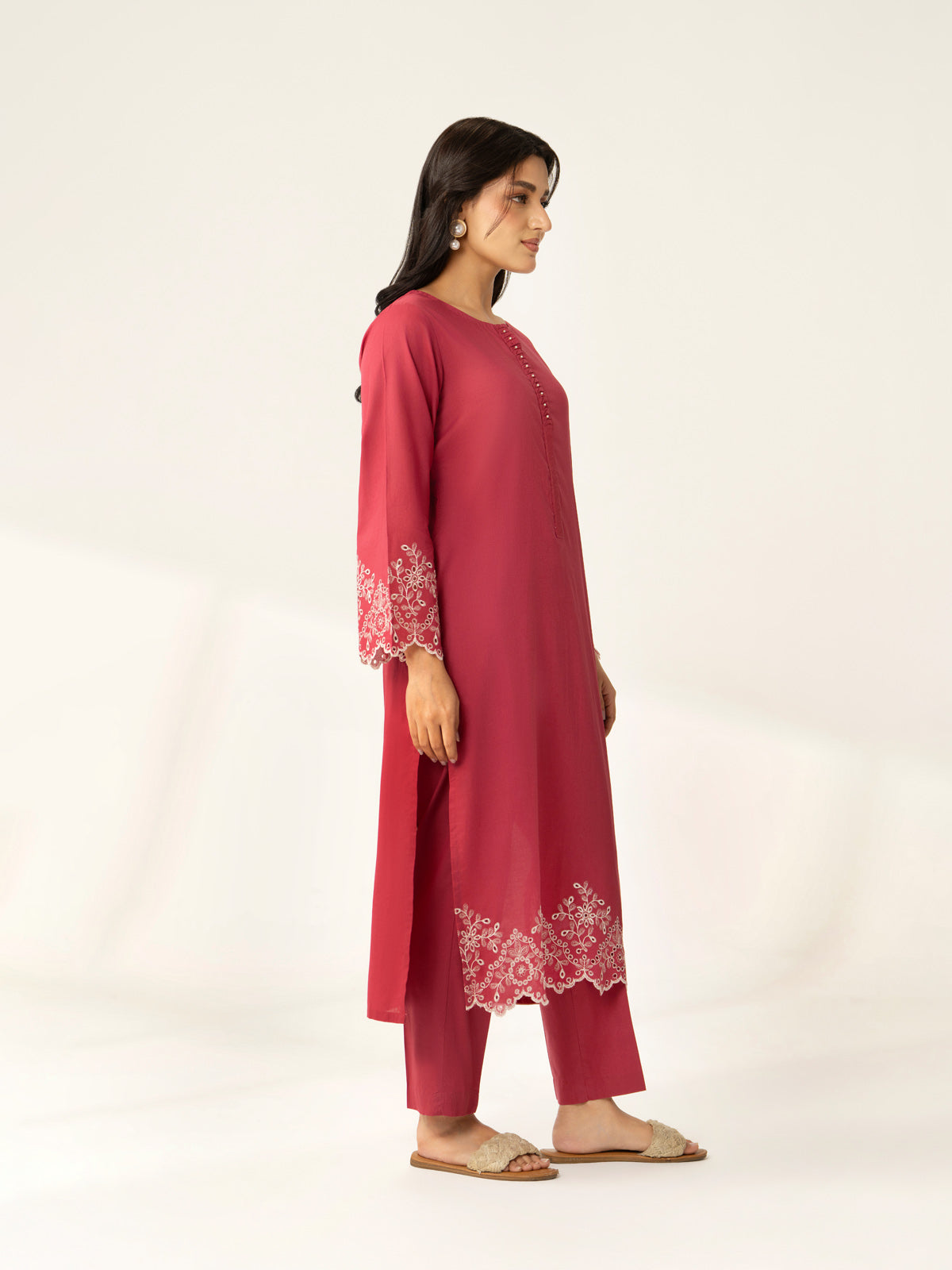 2 Piece Lawn Embroidered Suit (HB1265)