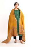 1 Piece Mustard Embroidered Shawl (BS0040)