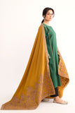 1 Piece Mustard Embroidered Shawl (BS0040)