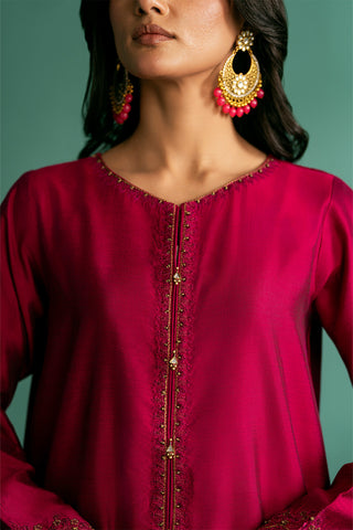 3 Piece Cotton Silk Embroidered Suit (CS0060)