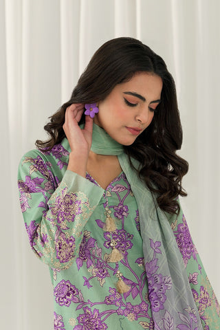 3 Piece Printed Lawn Embroidered Suit (PD1360)