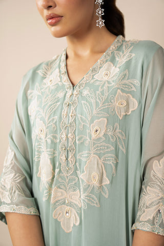 1 Piece Chiffon Embroidered Shirt (FS0008)