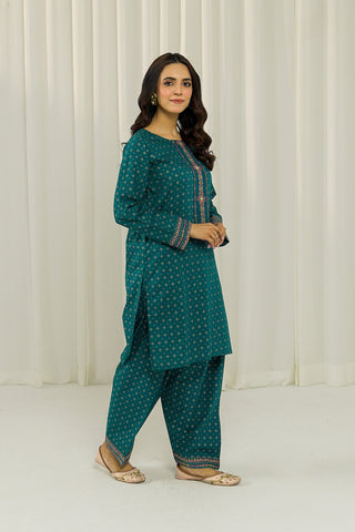 2 Piece Printed Lawn Embroidered Suit (CS0022)