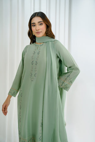 3 Piece Lawn Embroidered Suit (CS0026)