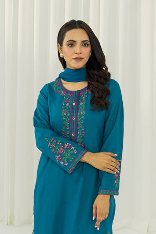 3 Piece Cotton Rip Stop Embroidered Suit (CS0041)