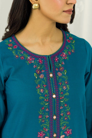 3 Piece Cotton Rip Stop Embroidered Suit (CS0041)